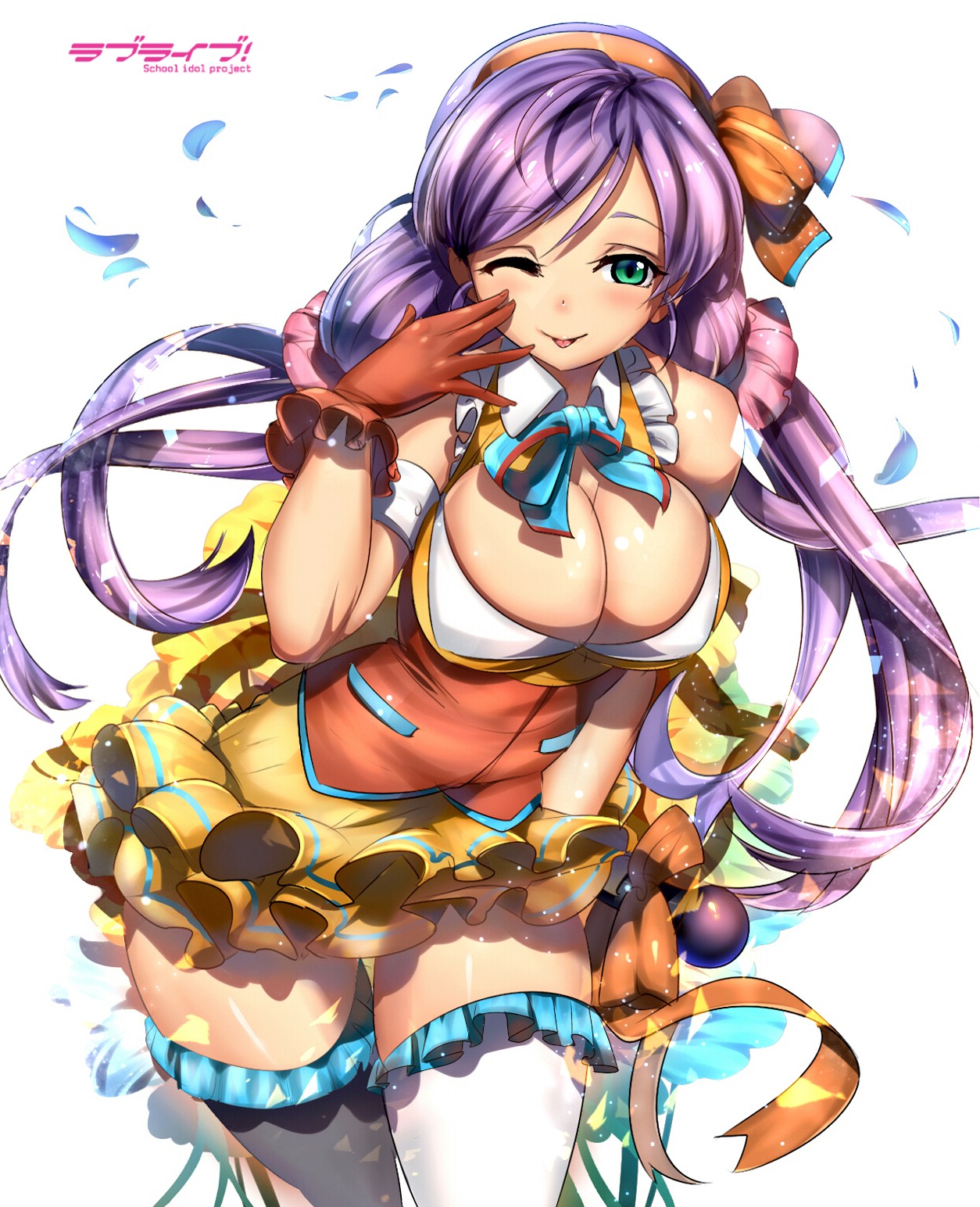 Wallpaper Illustration Anime Green Eyes Purple Hair Love