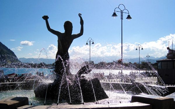 sea, water, sky, Tourism, Canon, statue