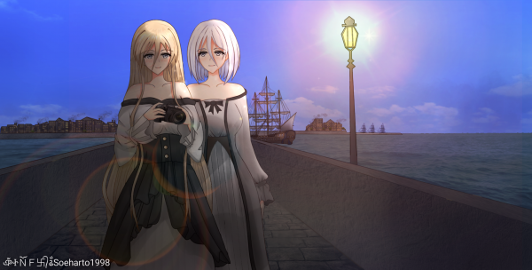 anime, anime girls, Azur Lane, two women, Bismarck Azur Lane, Tirpitz Azur Lane