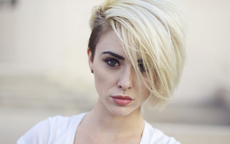ženy, model, blondýnka, dlouhé vlasy, tvář, portrét ženy, model, blondýnka, dlouhé vlasy, tvář, portrét