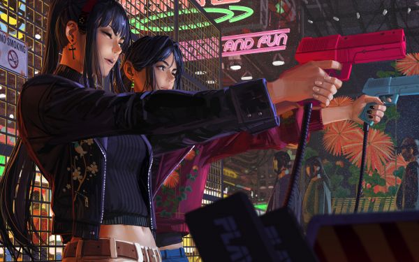 GUWEIZ,women,original characters,artwork,drawing,2D