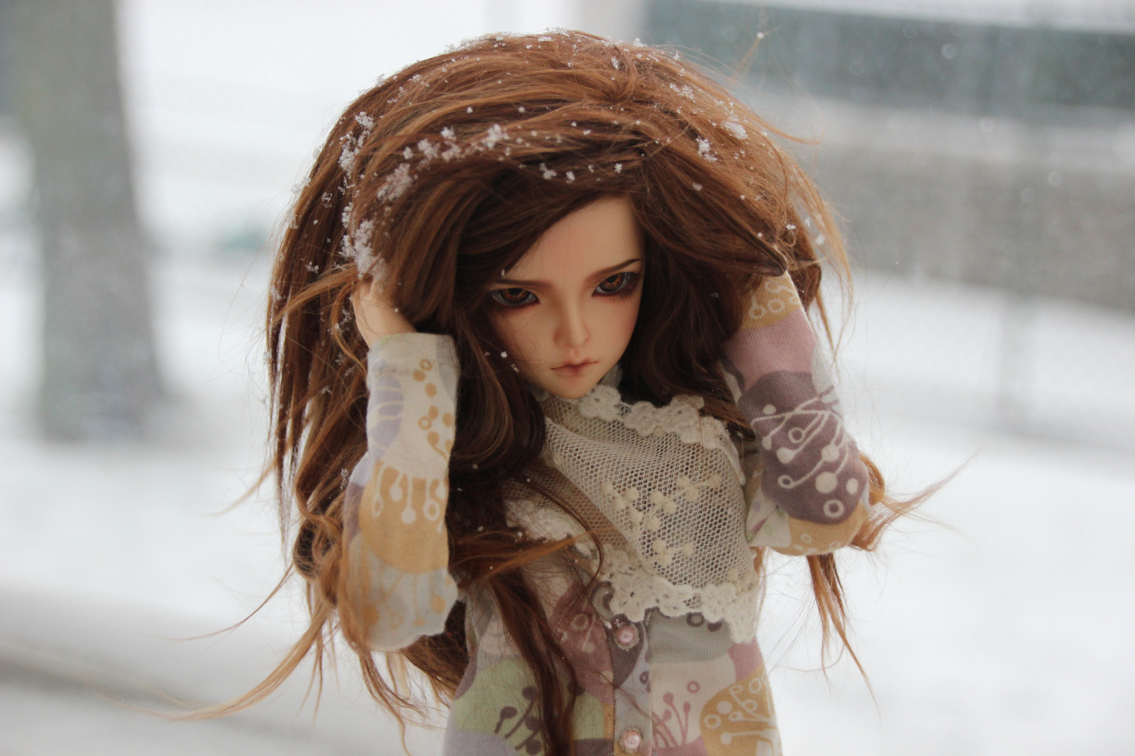 la neve, alpaca, rendere, su, palla, Bambola, fatto a mano, parrucca, bjd, neige, paese delle fate, MSD, snodato, Kesha, MNF, Alpaga, minifee, mirwen, Foxybrowny