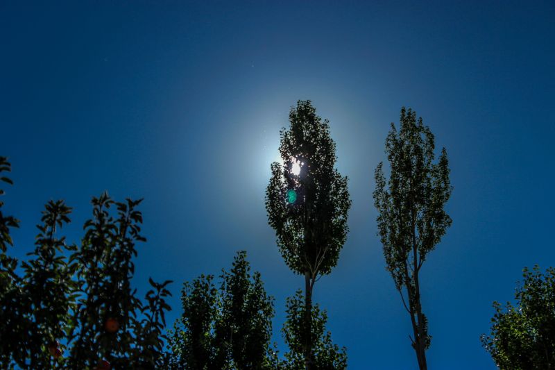 sunlight, night, nature, reflection, street light, mountains sunlight, night, nature, reflection, street light, mountains