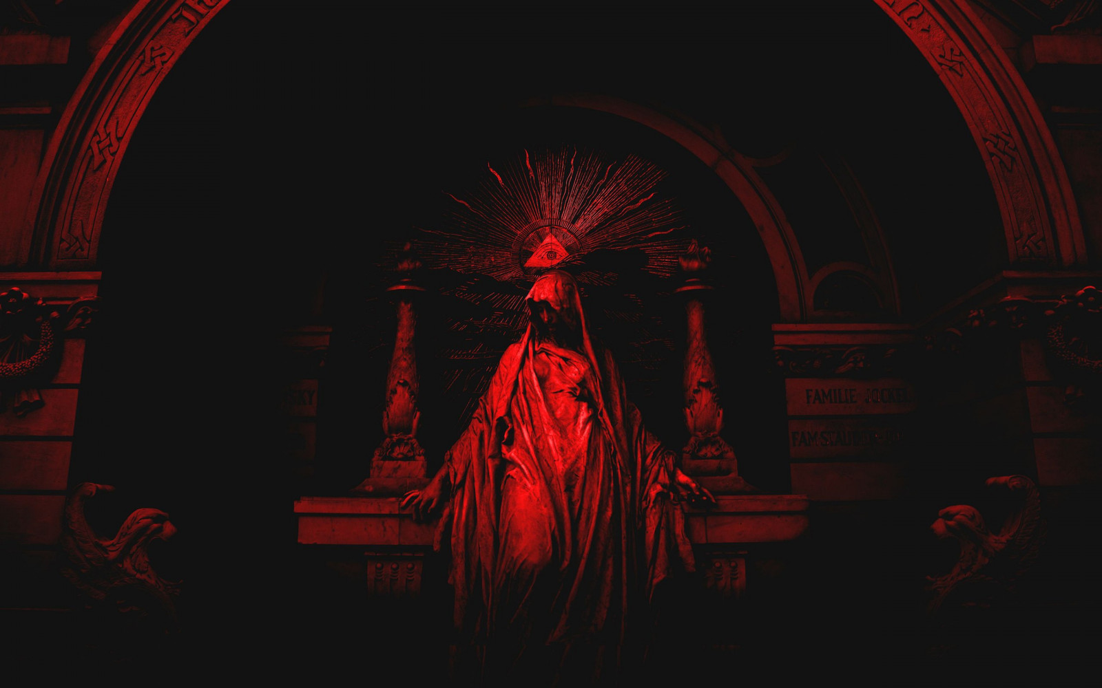 ภาพประกอบ, สีแดง, สมมาตร, รูปปั้น, พีระมิด, ตาที่เห็นทั้งหมด, เบา, สี, ความมืด, วอลล์เปเปอร์คอมพิวเตอร์