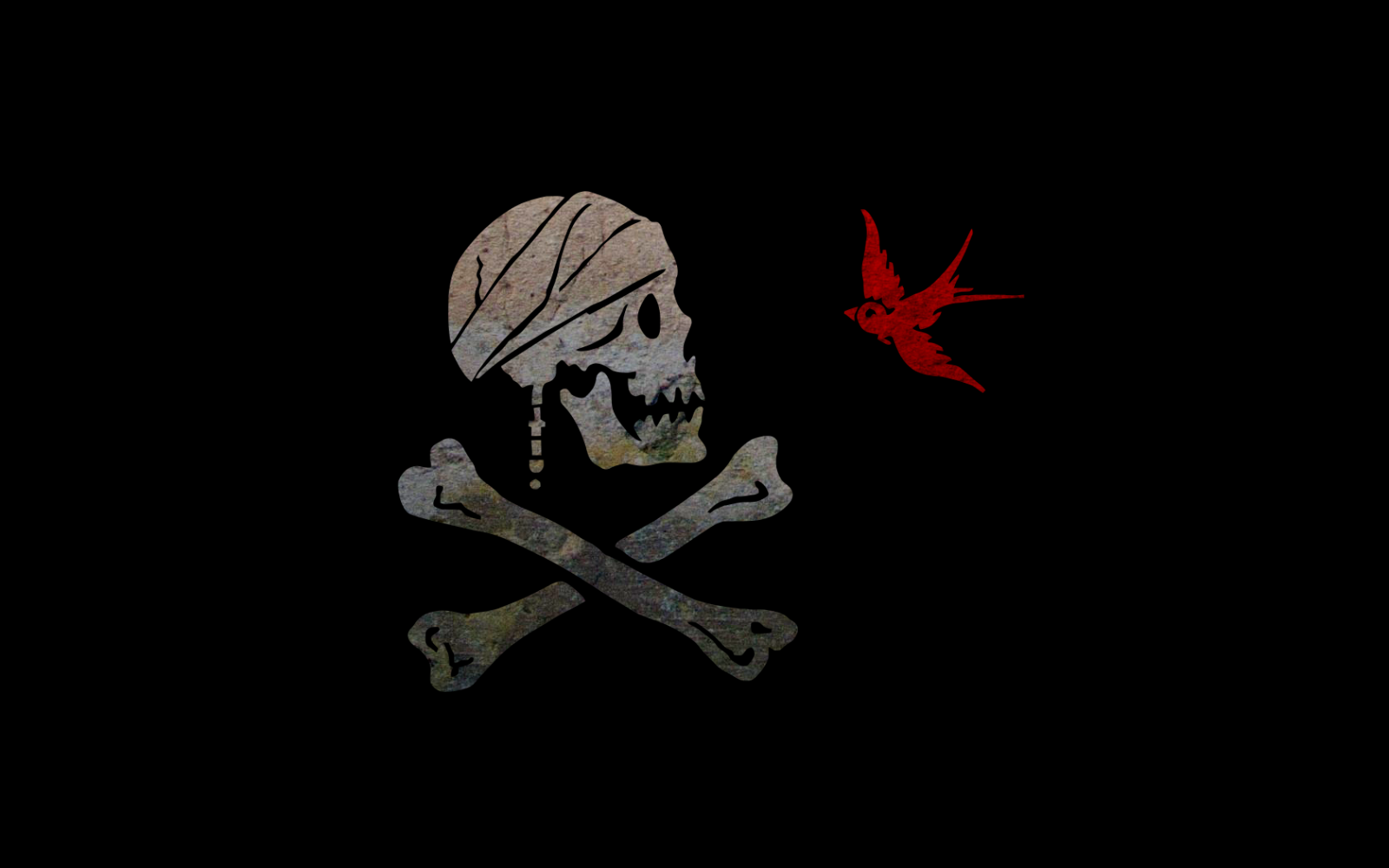 ilustrace, Piráti z Karibiku, Pirate Flag, Jack Sparrow, 1680x1050 px