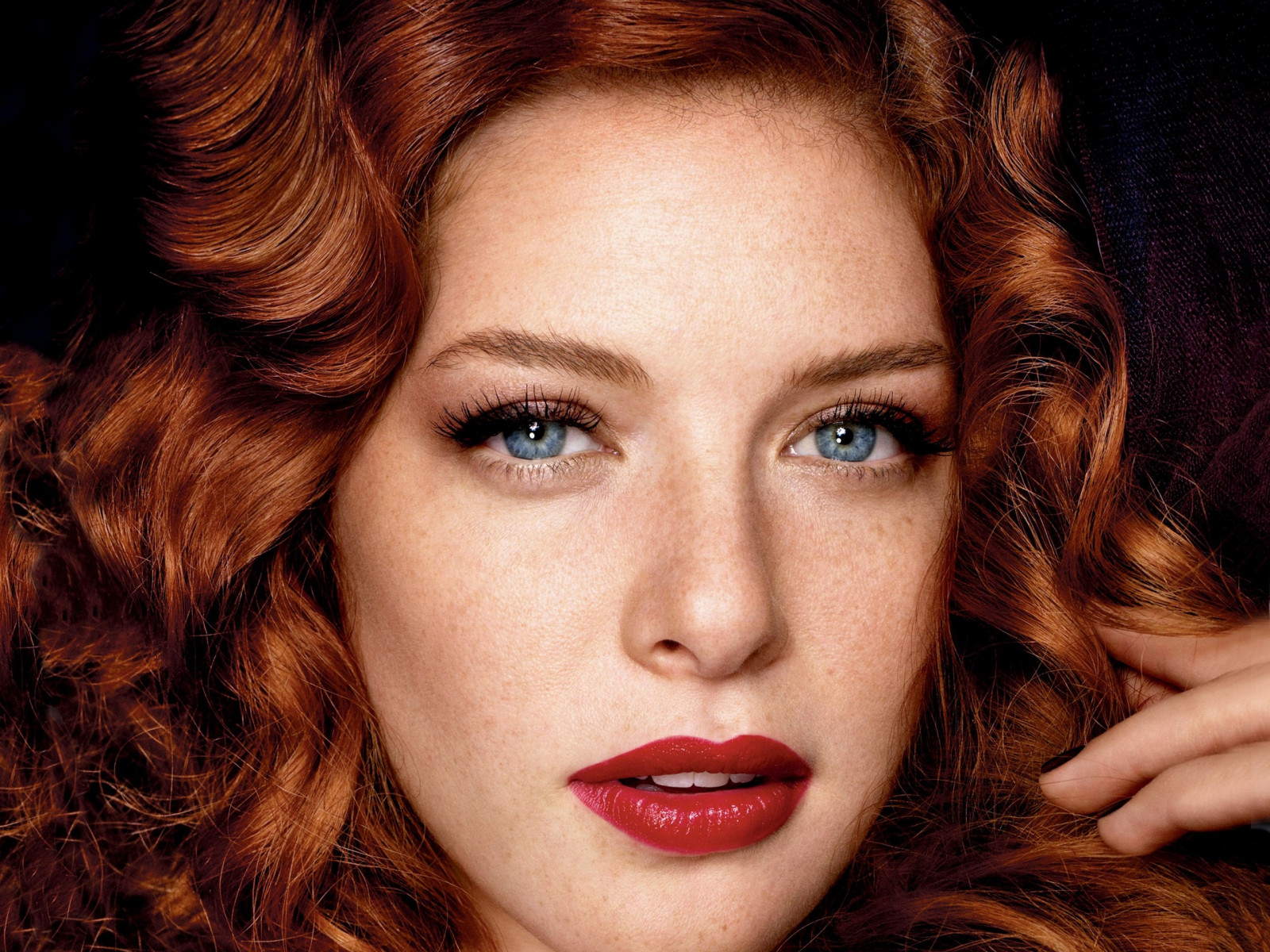 Beauty Portrait with Blue Eyes and Red Hair - wide 9