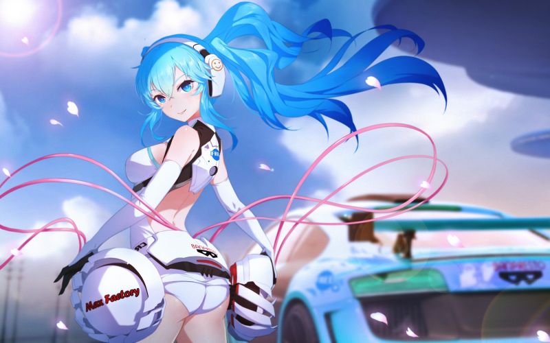 ilustração, cabelo longo, Anime, Meninas anime, cabelo azul, olhos azuis ilustração, cabelo longo, Anime, Meninas anime, cabelo azul, olhos azuis