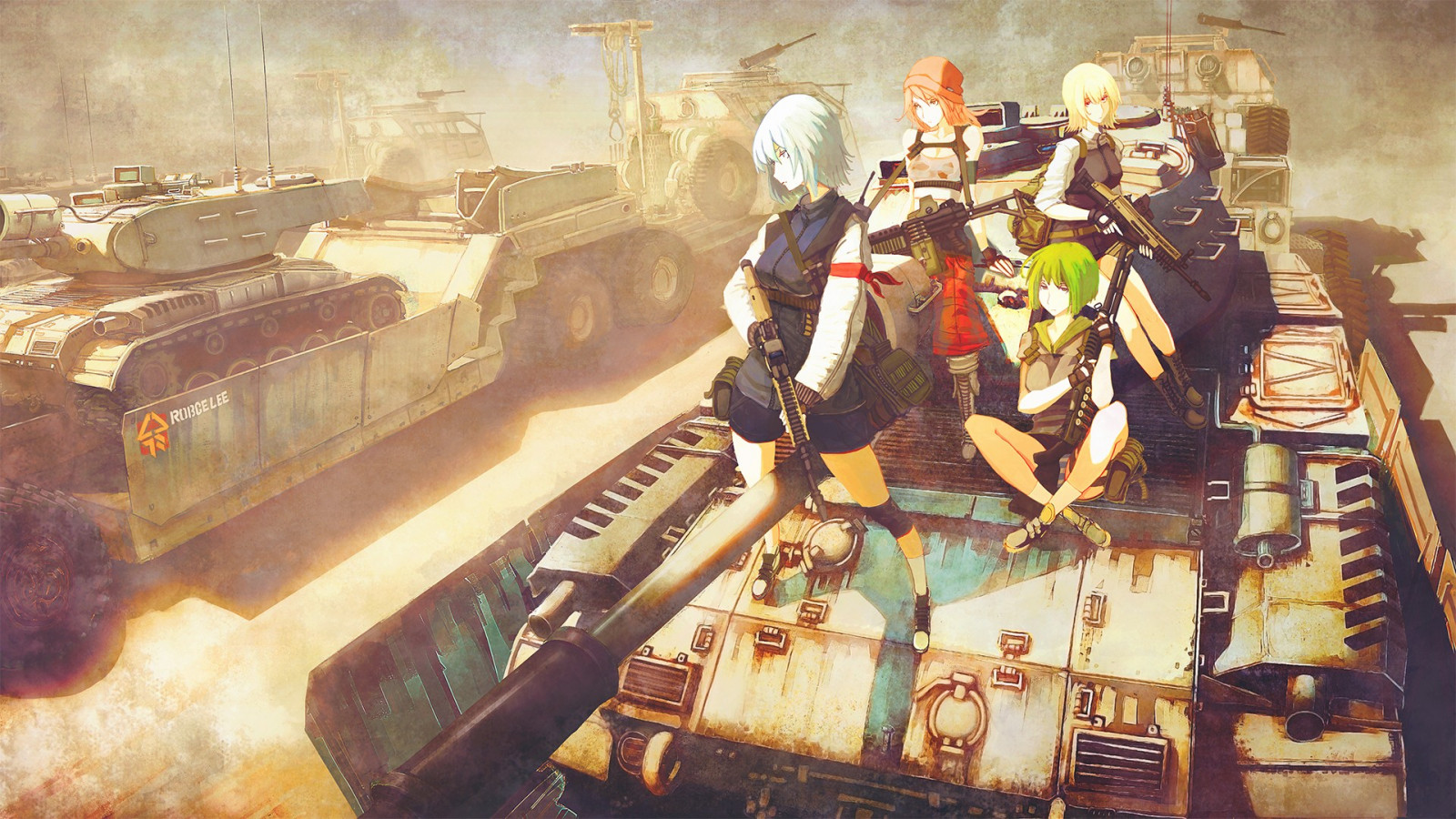 bức vẽ, Súng, Anime, Anime cô gái, Vũ khí, xe tăng, Ký tự gốc, quân đội, NGHỆ THUẬT, Hình ảnh, Ảnh chụp màn hình, 1920x1080 px, lịch sử cổ đại