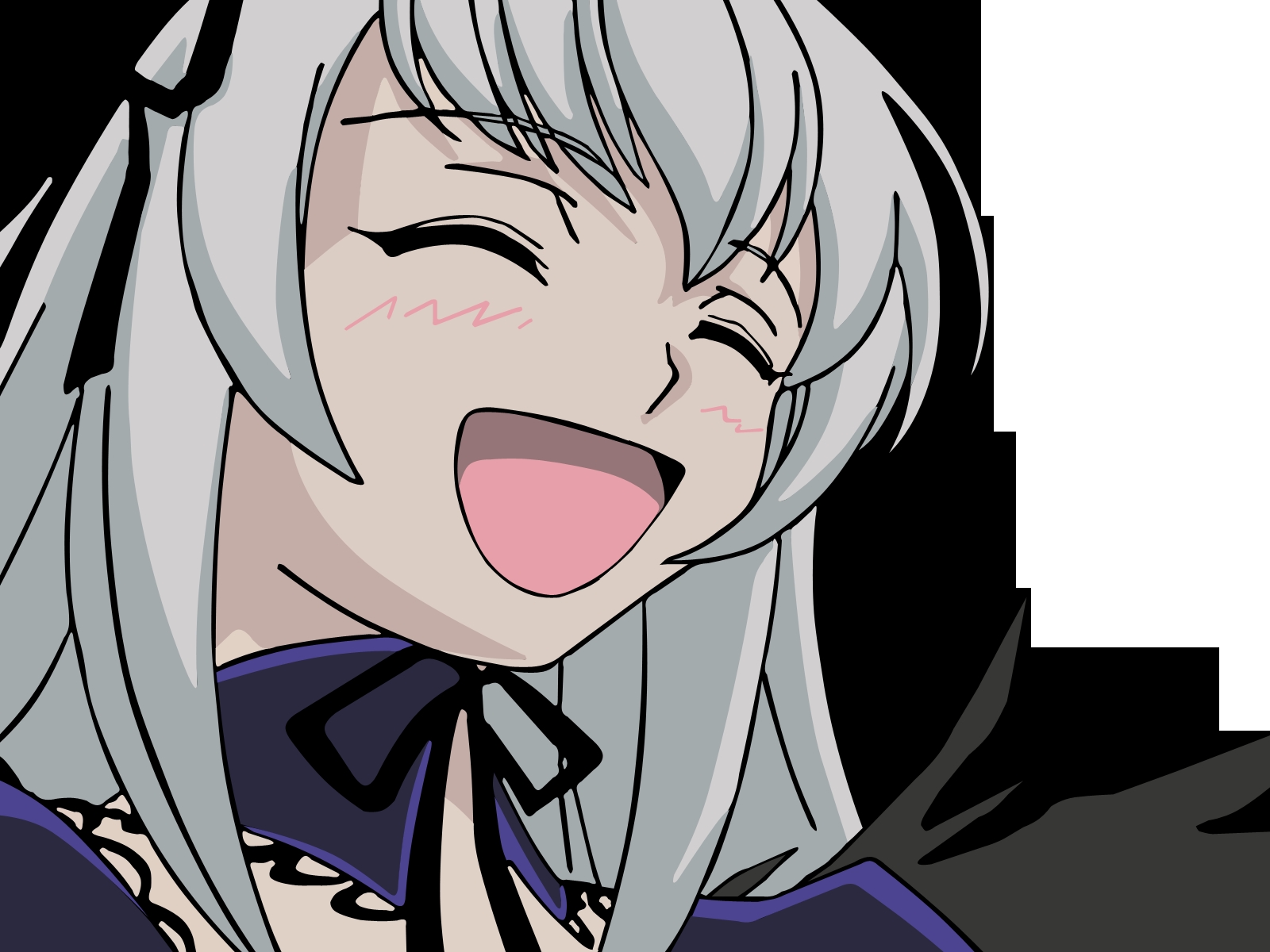 ilustrace, anime, kreslená pohádka, pusa, Rozen Maiden, Suigintou, dívka, rozkoš, zblízka, mangaka