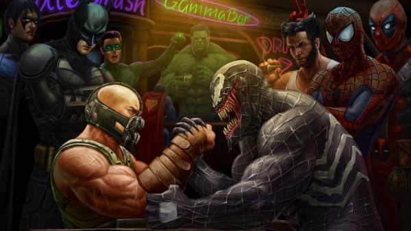 Batman, Wolverine, Marvel Comics, Hulk, DC Comics, drawing