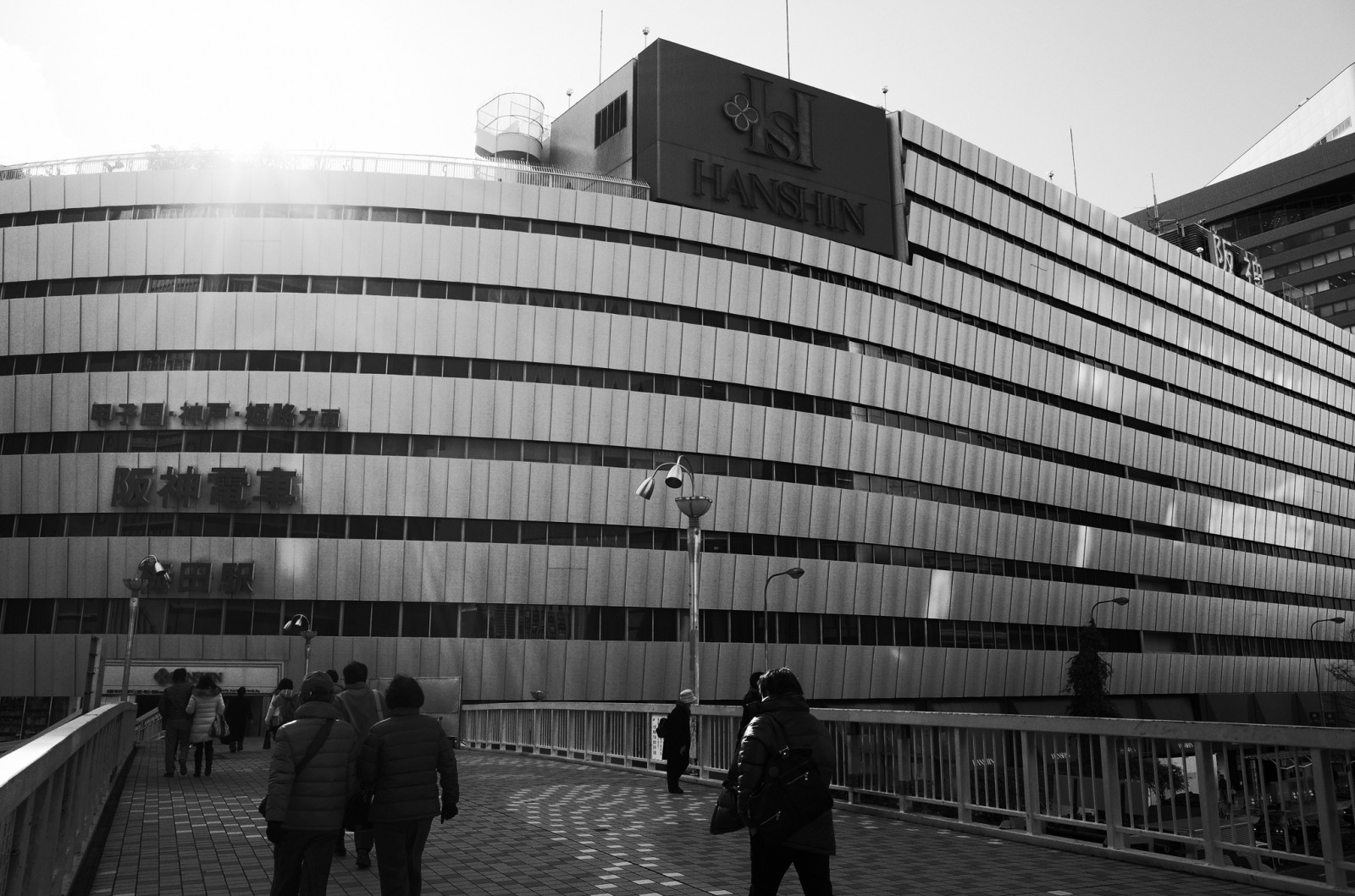 město, městský, tělesné, slunce, černobílý, Sluneční svit, Japonsko, budovy, Černá bílá, panoráma města, kostrbatý, departmentstore, lensflare, sunburst, Osaka, zrnitý, Kansai, ricohgr, Umeda, Hanshin, kitaku, highcontrastbw, osakashi