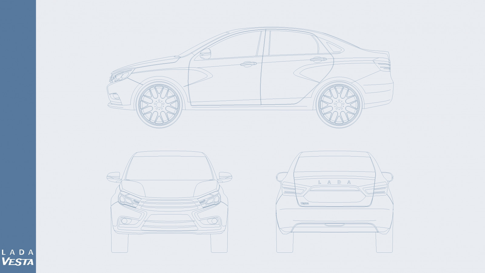 Чертеж машины лада веста Wallpaper : drawing, illustration, concept cars, artwork, line art, LADA, vector