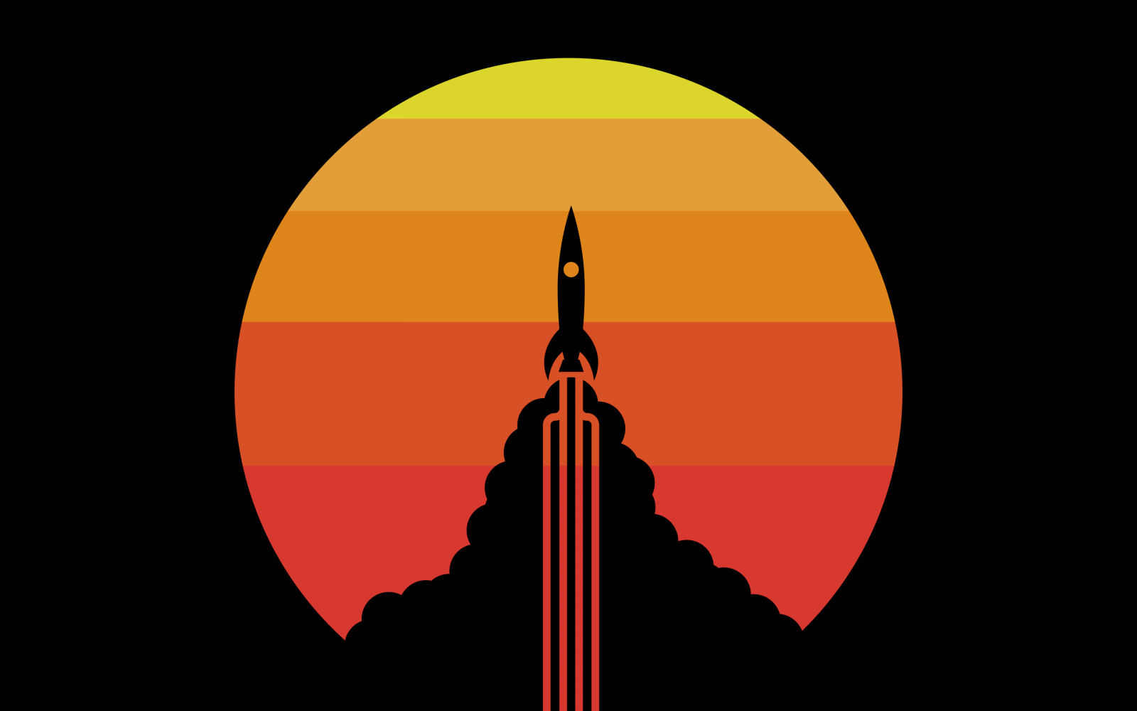 壁纸 : 插图, 极简主义, 艺术品, 轮廓, 文本, 火箭, 牌, 电脑壁纸, 字体 2880x1800 - WallpaperManiac