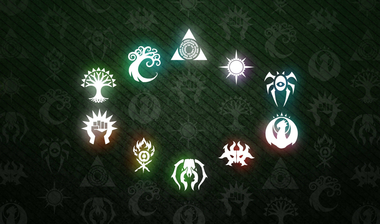Simic Guild Inso Image Wallpaper : trees, illustration, night, symmetry, fire, dragon, Magic ...