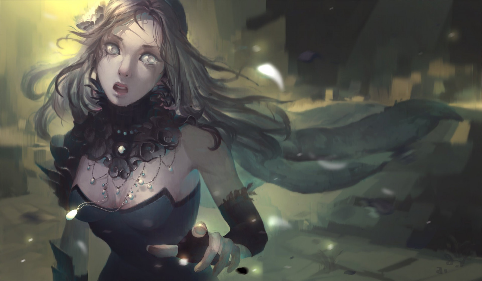 Fantasiekunst, Anime, Dunkelheit, Bildschirmfoto, 1920x1122 px