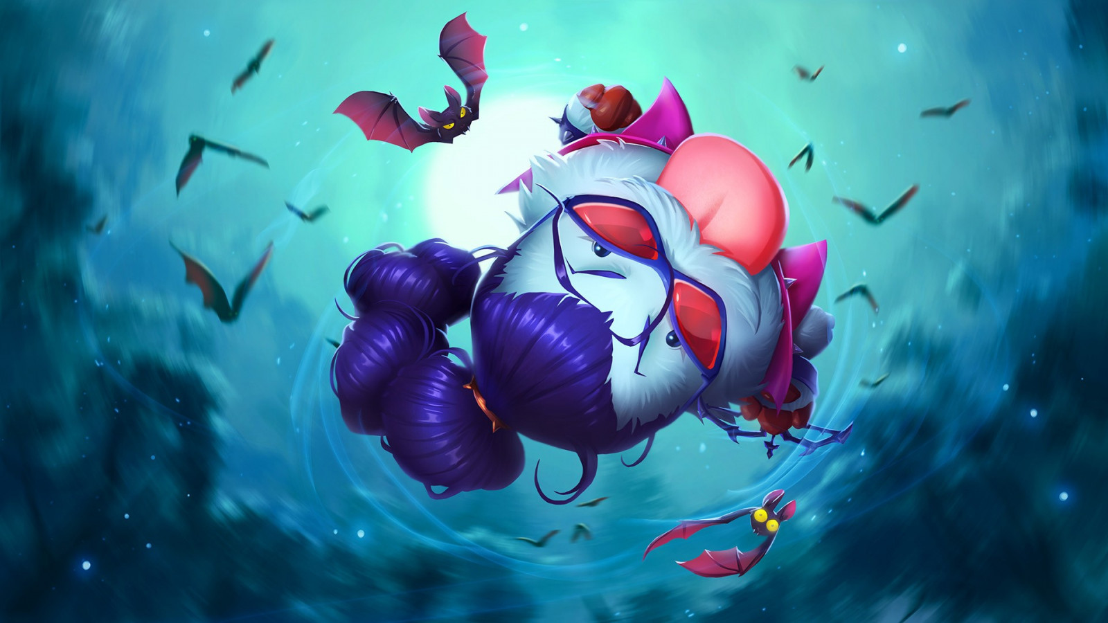 Wallpaper illustration, League of Legends, blue, Poro, Vayne League