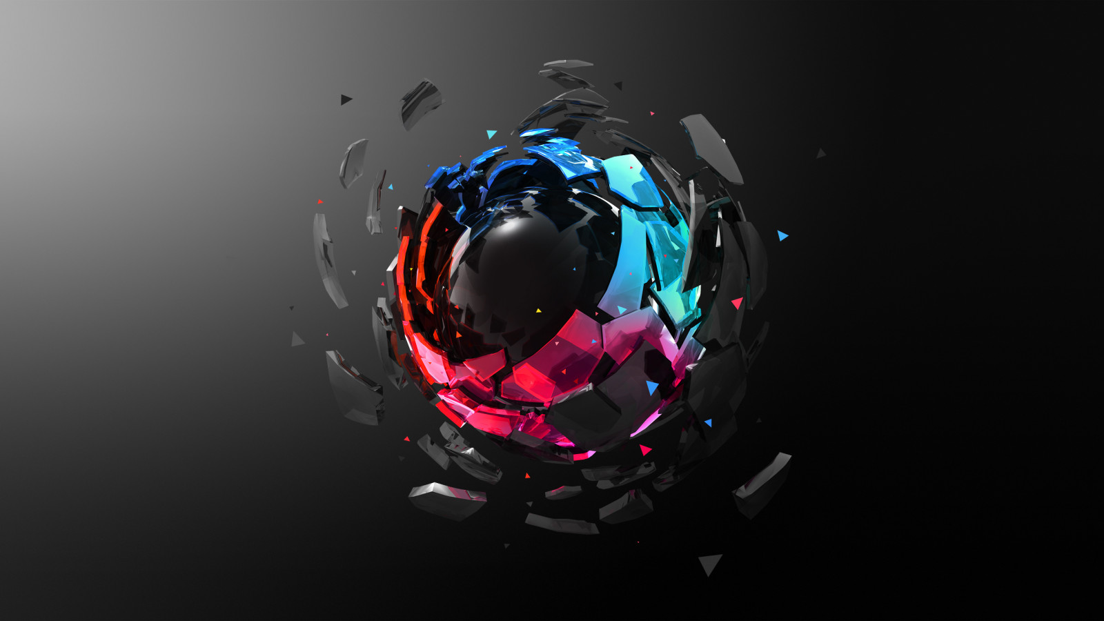 Wallpaper Justin Maller, artwork, abstract, digital art, Facets