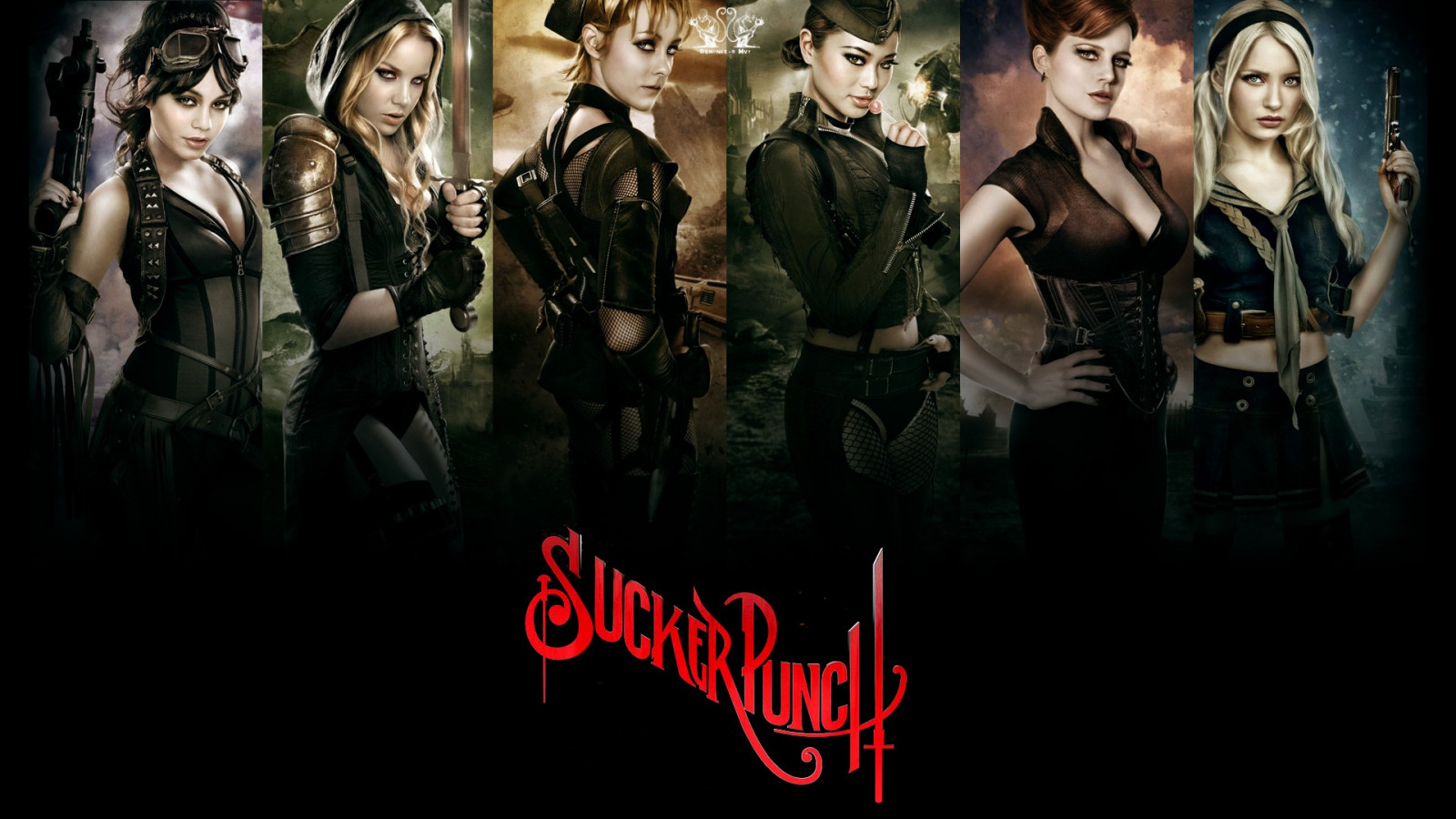 filmy, půlnoc, Sucker Punch, tma, Snímek obrazovky, hudební divadlo, kryt alba