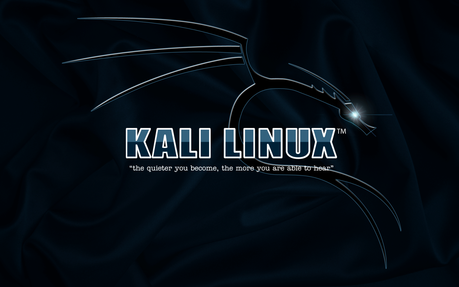 Papel De Parede Preto Ilustra o Logotipo Marca Kali Linux 