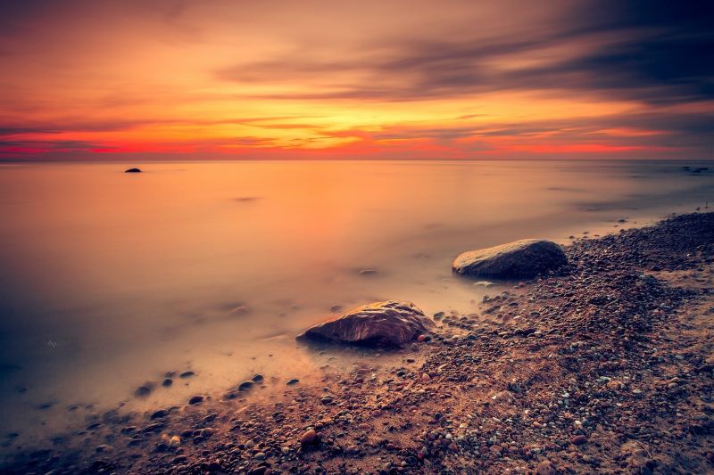 luz de sol, paisaje, puesta de sol, mar, reflexión, cielo luz de sol, paisaje, puesta de sol, mar, reflexión, cielo
