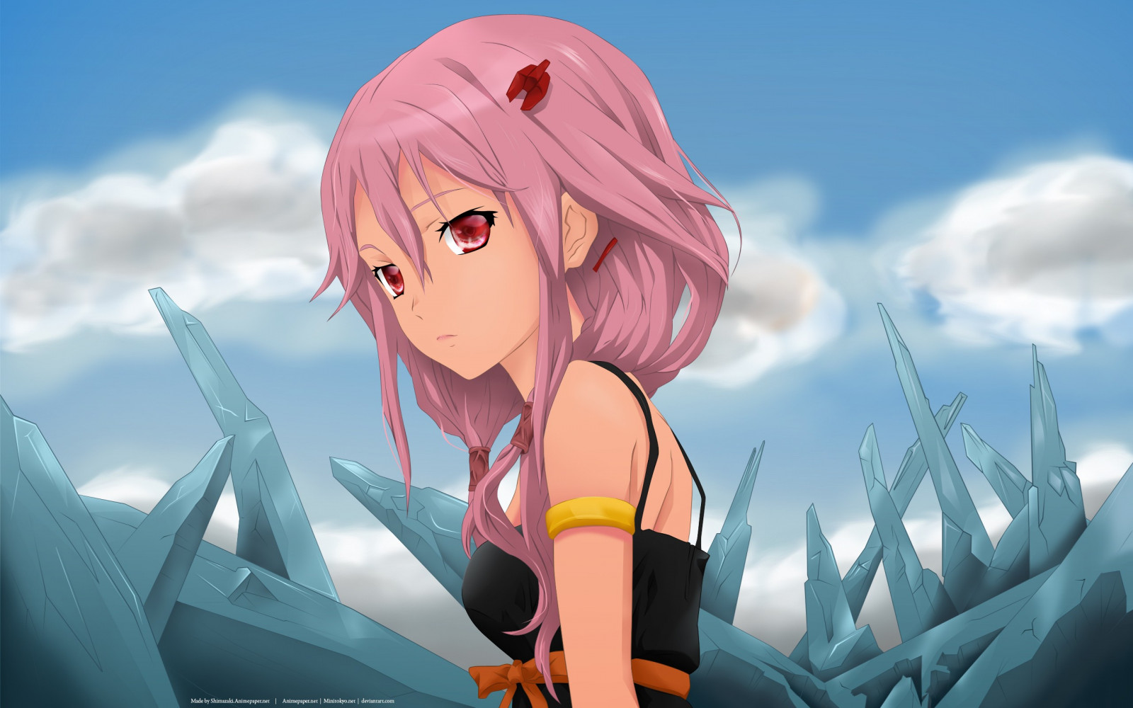 illustration, anime, Anime piger, Guilty Crown, Yuzuriha Inori, skærmbillede, computer tapet, mangaka