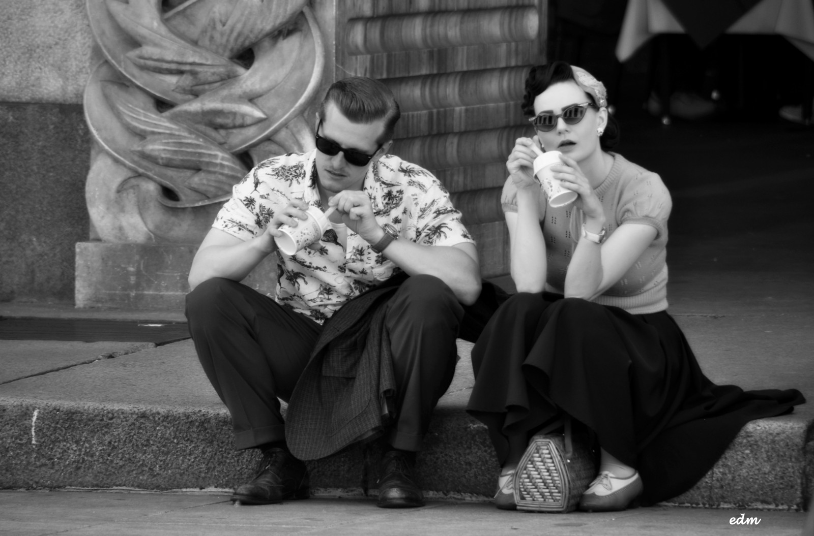 ulice, lidé, Černá bílá, Nikon, Milano, zmrzlina, Anni50, nikond5000