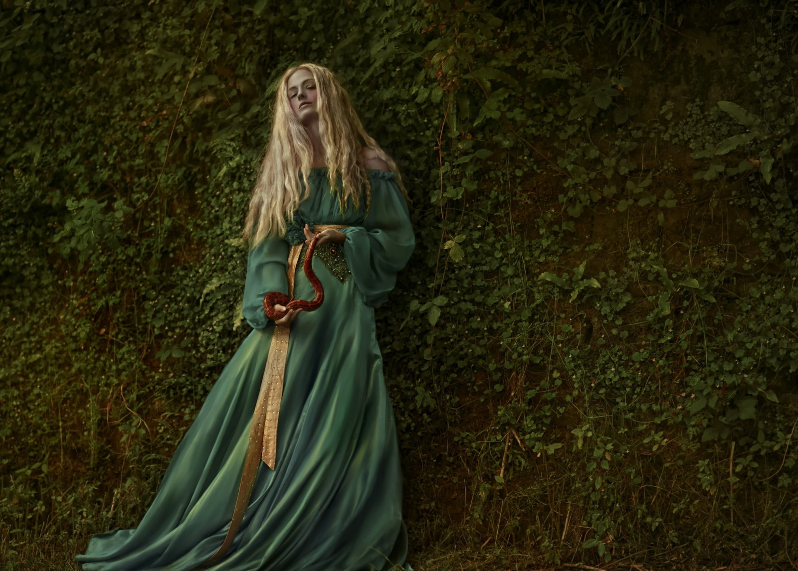 les, ženy, fantasy umění, zelená, džungle, mytologie, tma, Snímek obrazovky, zálesí, místo výskytu, fiktivní postava, 2048x1467 px