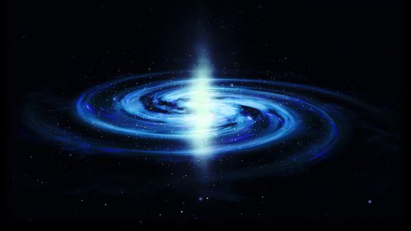 depth of field,galaxy,blue,glowing,stars,spiral