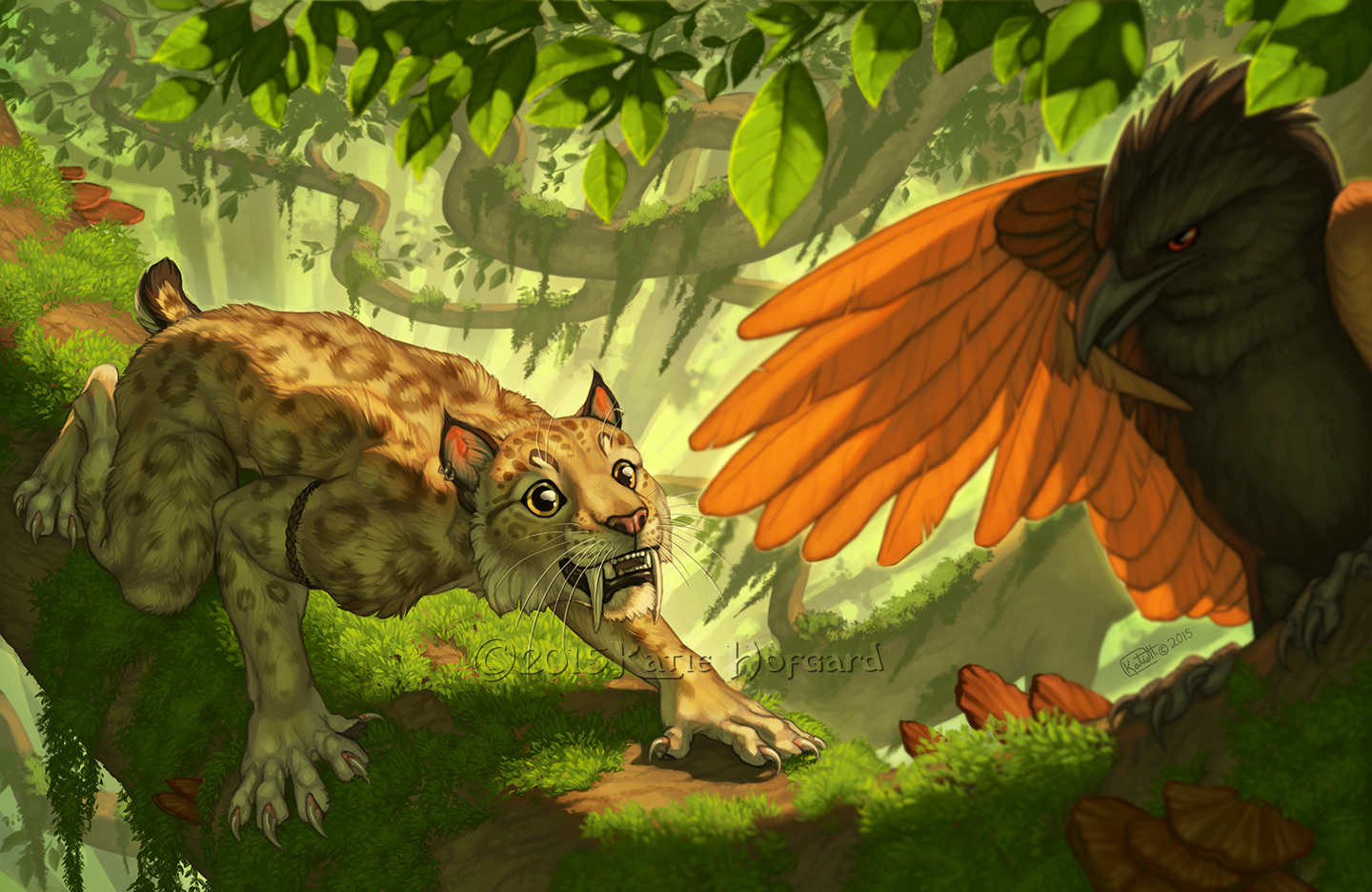 illustration, dyr, dyreliv, lodne, Anthro, store katte, jungle, fauna, levested, naturligt miljø, økosystem, savanne
