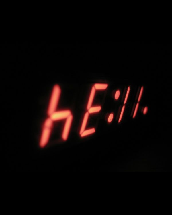 night,clocks,time,neon sign,hell,upside down