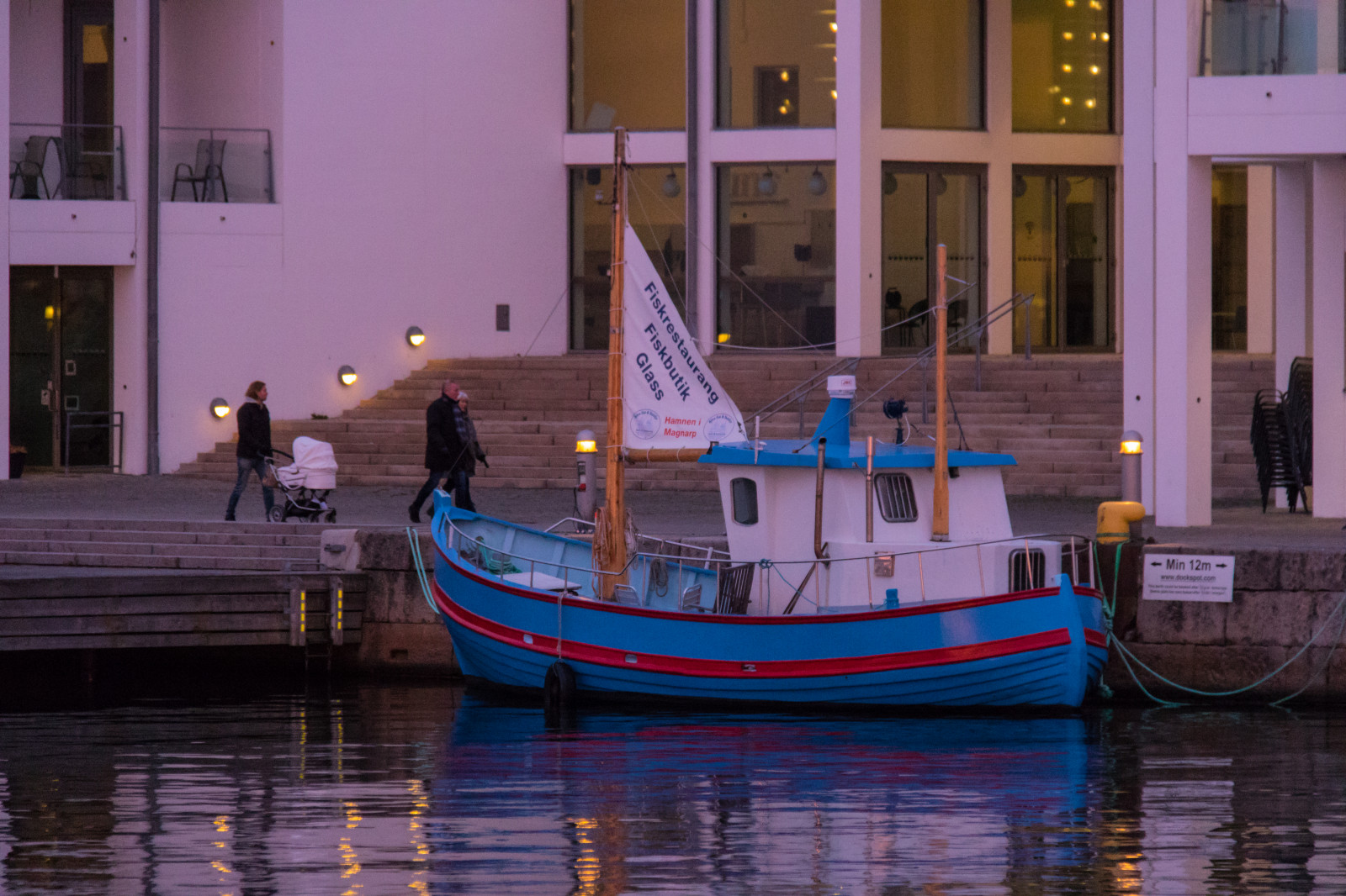 łódź, zachód słońca, pojazd, wieczór, Solnedg ng, B t, Helsingborg, Statek wodny, arteria wodna, gondola