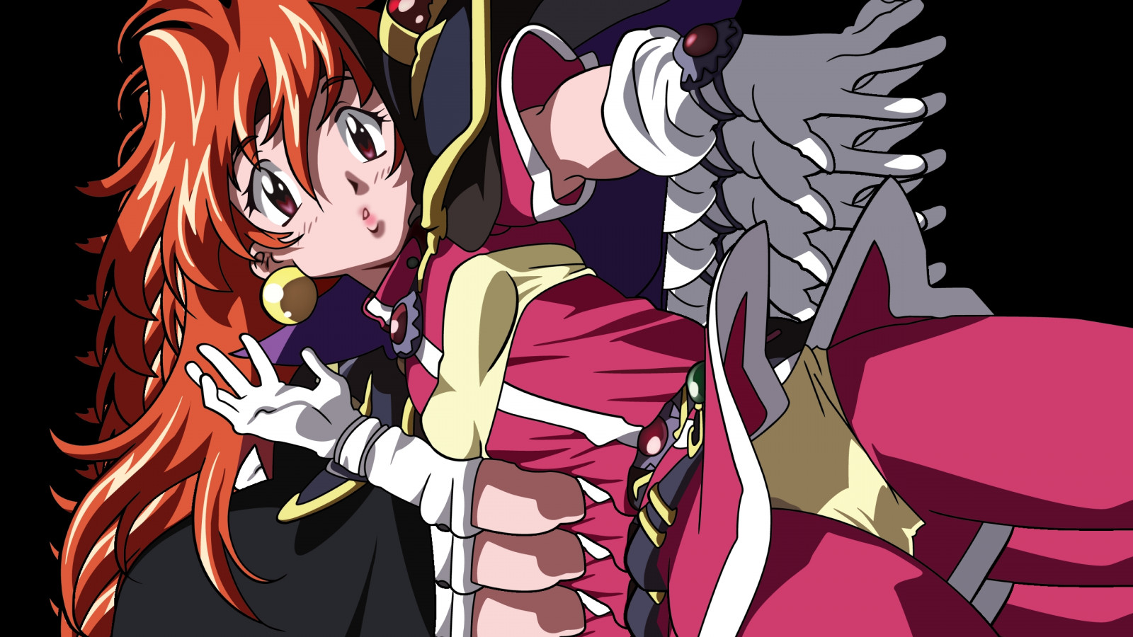 dívka, rukavice, odraz, překvapení, zmatek