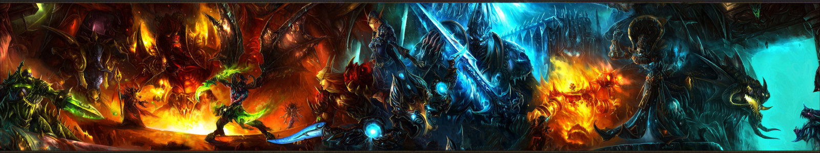 Wallpaper 5760x1080 px, fantasy art, sword, triple