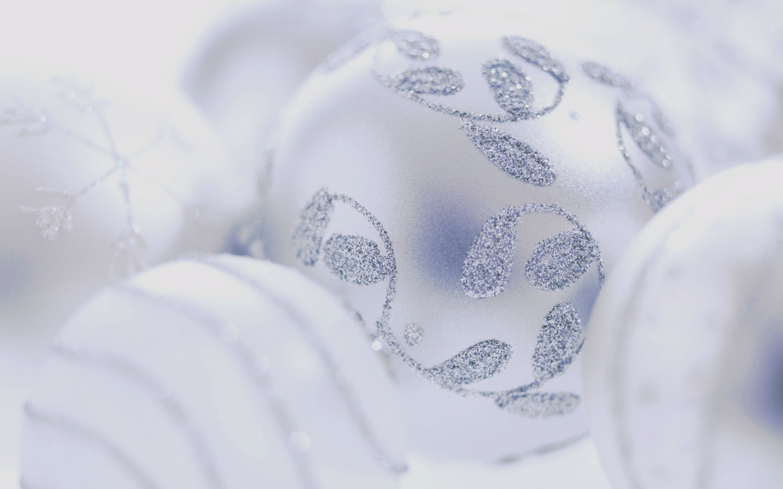 barvitý, bílý, modrý, vánoční ozdoby, květ, okvětní lístek, zblízka