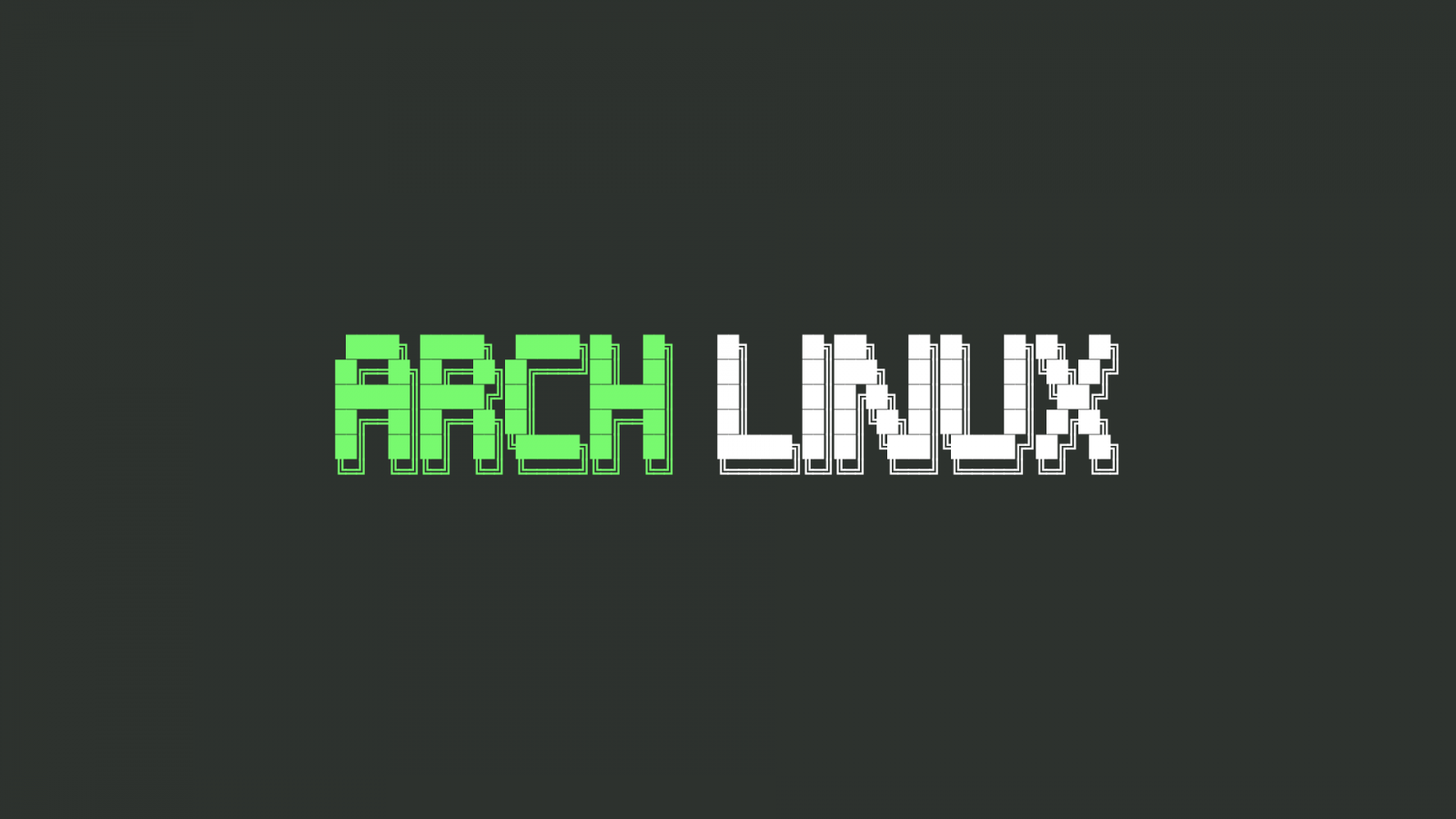 Wallpaper Arch Linux, ASCII art, terminal, green, simple background