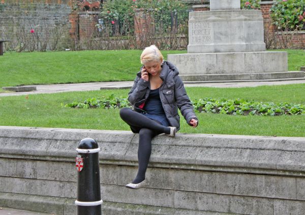 garden,white,blonde,street,grass,sitting