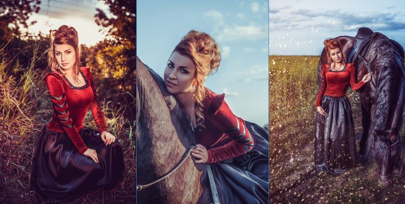 lidé, ženy venku, ženy, koláž, kůň, fantasy umění lidé, ženy venku, ženy, koláž, kůň, fantasy umění