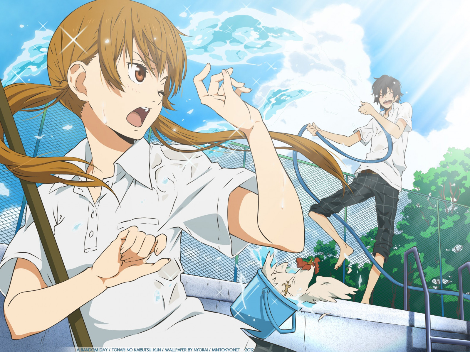 ilustrace, anime, kreslená pohádka, Tonari no Kaibutsu, Mizutani Shizuku, Yoshida Haru, mangaka