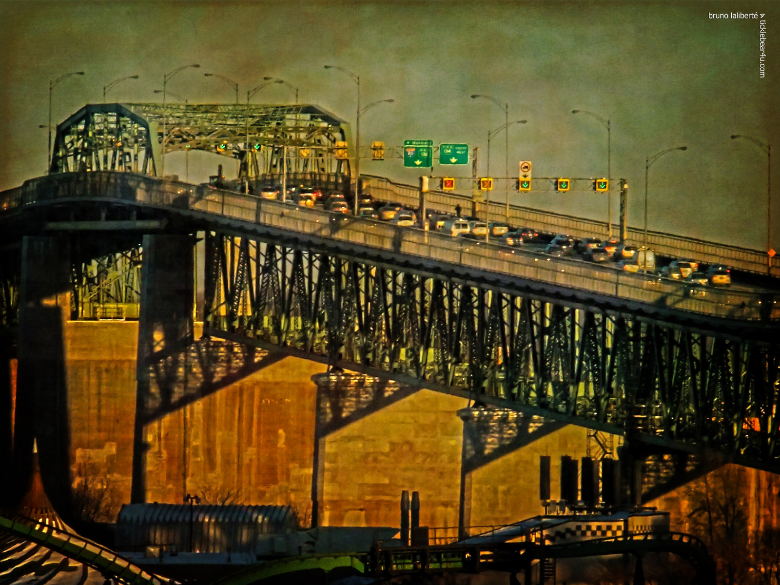 Photoshop, città, paesaggio urbano, notte, auto, orizzonte, sera, ponte, metallo, HDR, struttura, traffico, soleggiato, Montreal, trasporto, metropoli, Fujifilm, 2014, centro, punto di riferimento, la realtà, industria, ipotetico, sharingart, brunolalibert, area urbana, storia antica, area metropolitana, insediamento umano, jacquescartierbridge, darkwood67stexture