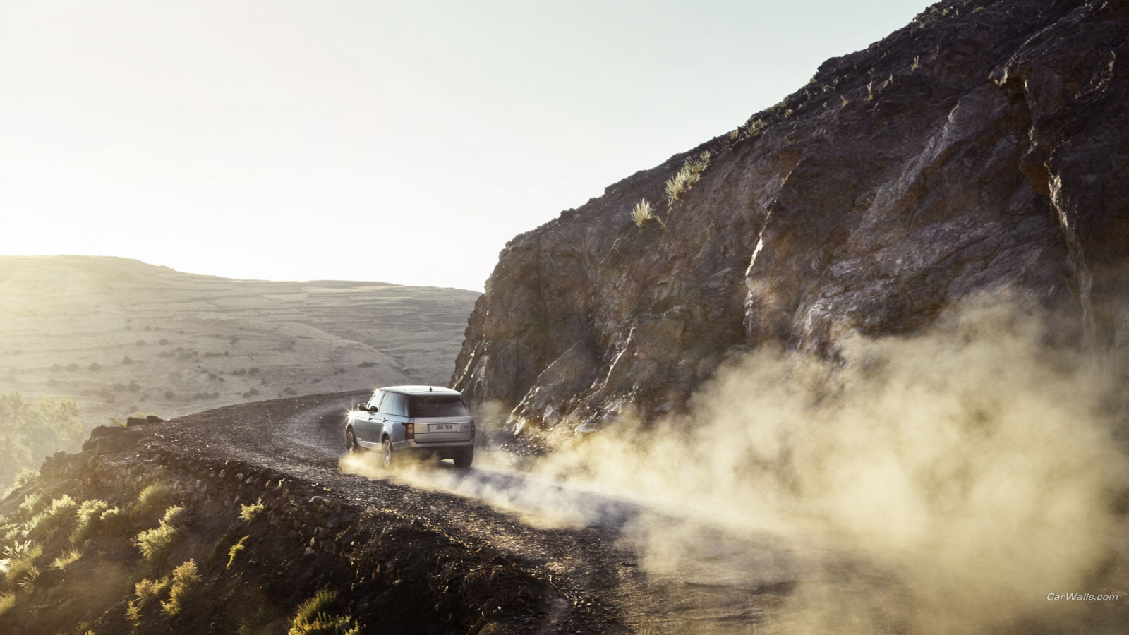 Land Rover Icon Over Rocks Wallpaper : landscape, rock, car, vehicle, cliff, Range Rover, Terrain ...