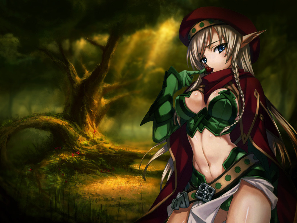 Fantasy kunst, anime, Anime piger, jungle, mytologi, skærmbillede, computer tapet, kvinde kriger