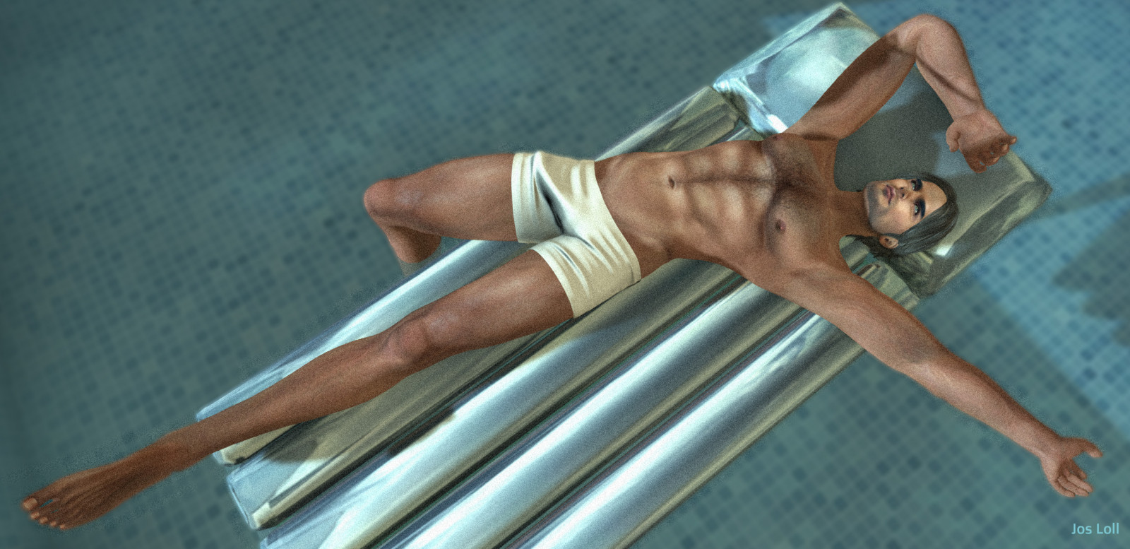 model, šortky, relaxační, Osoba, muž, ruka, odpočinout si, sexy, noha, bazén, sval, paže, hruď, Lidské tělo, fyzická zdatnost, plovák, vyhřívají, hardon, matrace