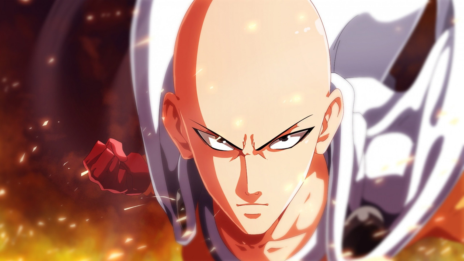 ilustrace, anime, Saitama, One Man Punch