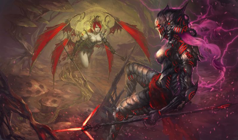 fantasy umění, anime, démon, mytologie, Snímek obrazovky, počítač tapeta fantasy umění, anime, démon, mytologie, Snímek obrazovky, počítač tapeta