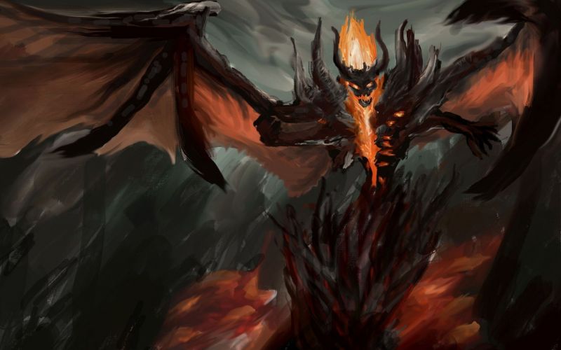 anime, δράκων, δαίμονας, μυθολογία, Dota 2, Nevermore anime, δράκων, δαίμονας, μυθολογία, Dota 2, Nevermore