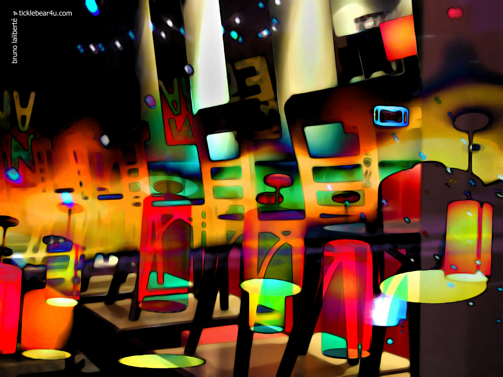 město, abstraktní, noc, Photoshop, restaurace, židle, Montreal, noc, Fujifilm, výzdoba, hypotetický, vividimagination, sharingart, awardtree, kreativepeople, brunolalibert