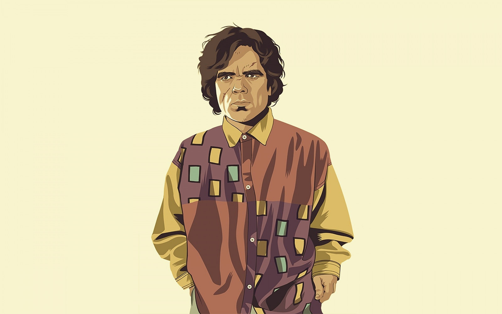 ilustrace, minimalismus, umělecká díla, Gentleman, kreslená pohádka, vzor, fan art, Hra o trůny, Osoba, Tyrion Lannister, Mike Wrobel