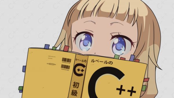 anime,c,programming,blue eyes,book cover