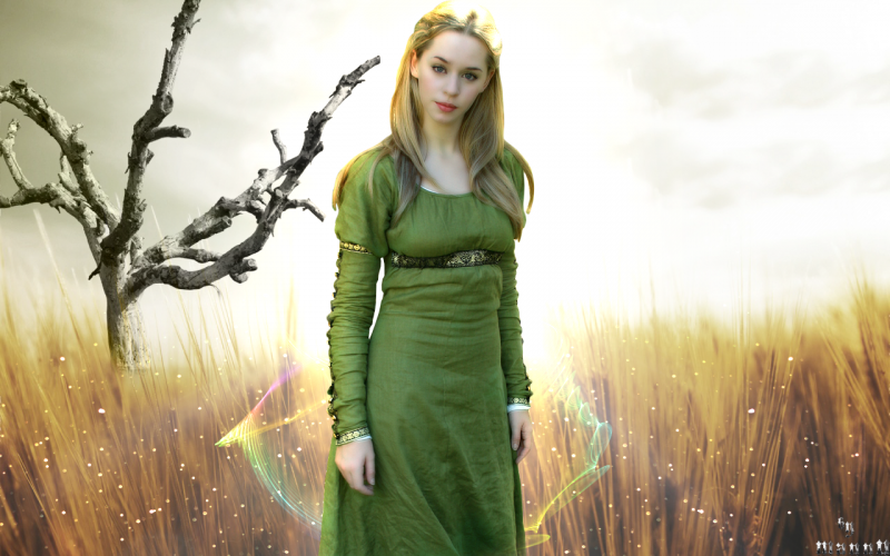 luce del sole, donne, modello, erba, fotografia, verde