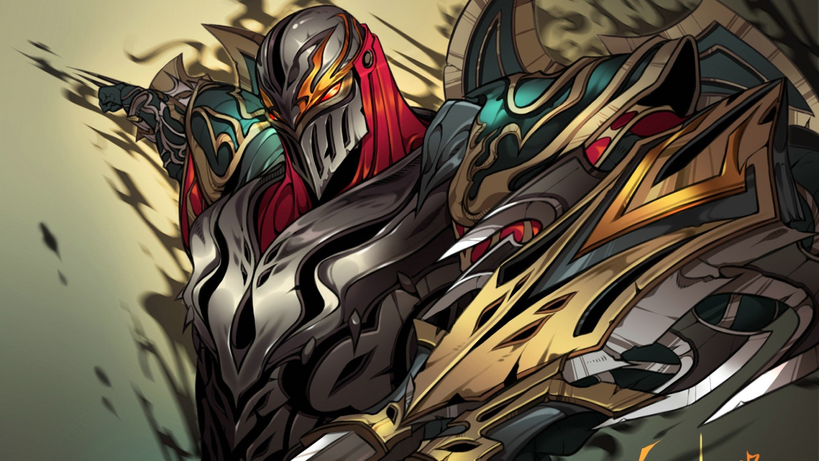 ilustrace, anime, Zed League of Legends, komiks, mecha, 1920x1080 px, komiks
